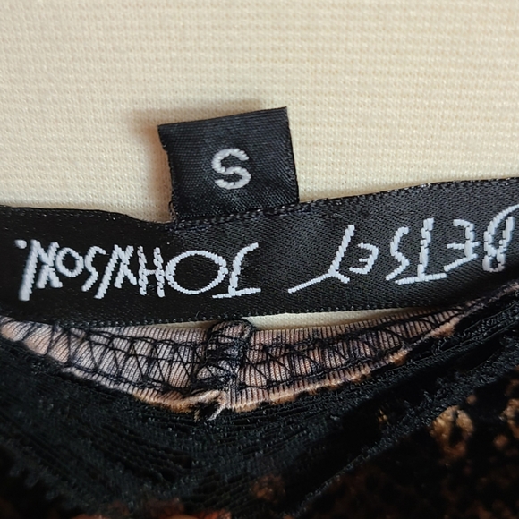 Betsey Johnson SET stretch VELVET & lace snake print dress & button up cardigan! - Picture 12 of 12